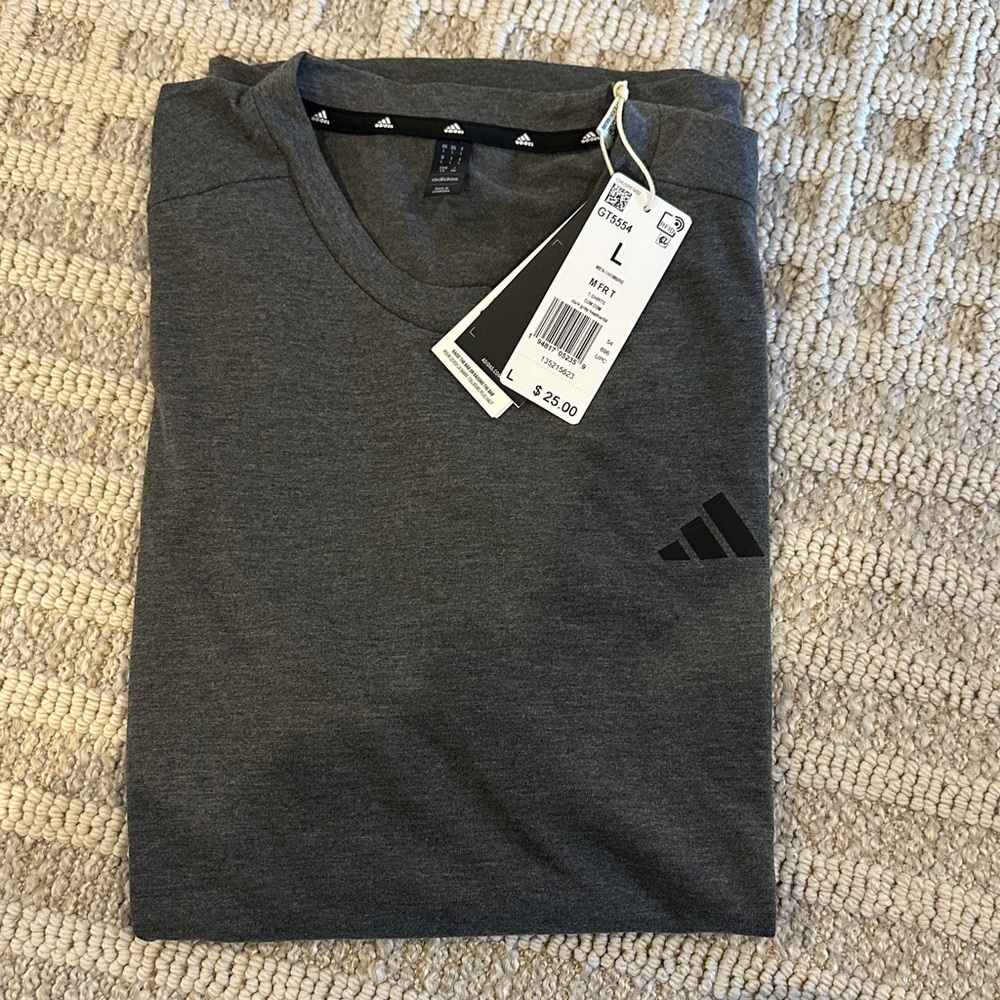 Adidas Men's Charcoal Short Sleeve Tee